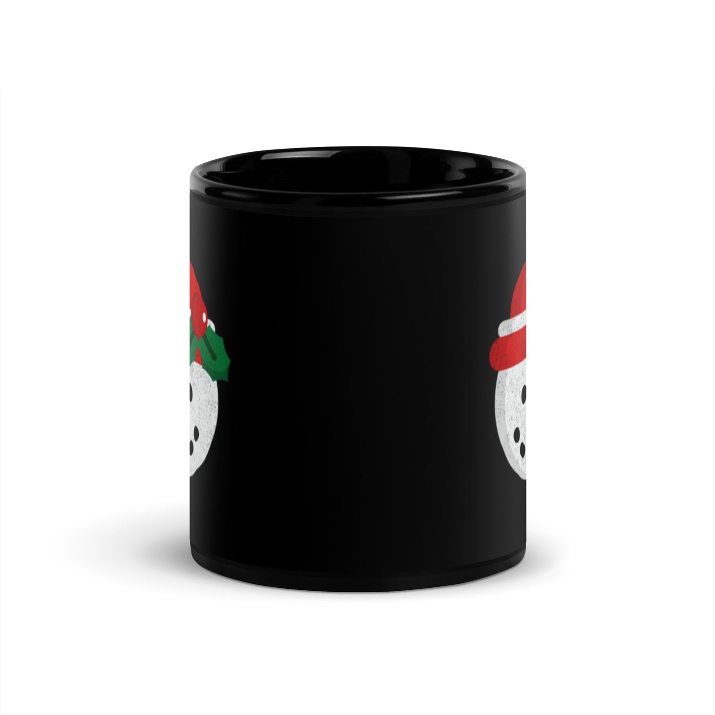 Snowman - Black Glossy Mug