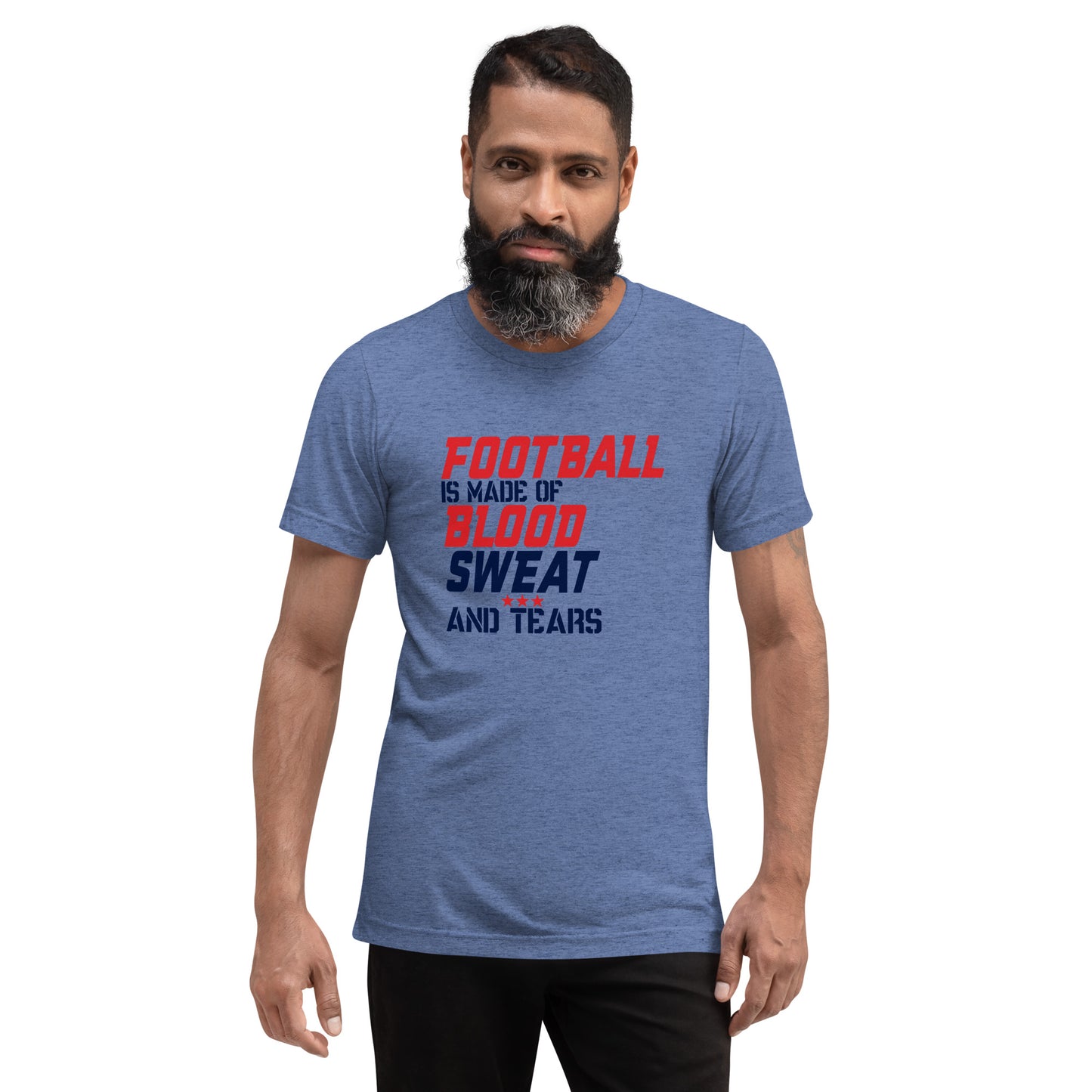 Football is made up of Blood Sweat and tears - Short sleeve t-shirt