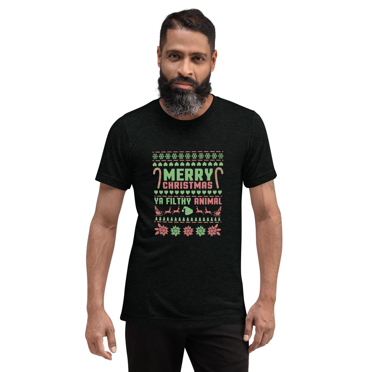Merry Christmas ya filthy animal - Short sleeve t-shirt