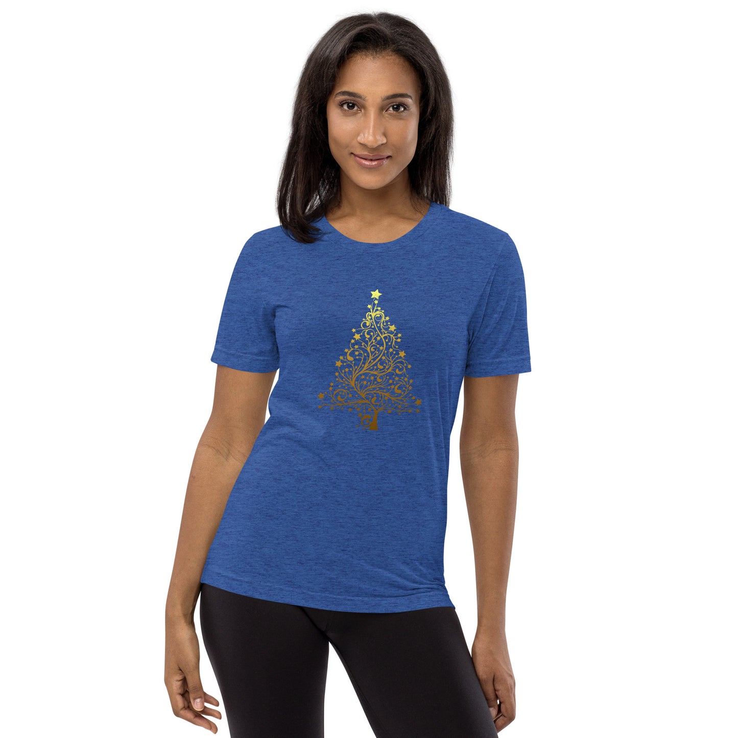 Gold Christmas tree - Short sleeve t-shirt