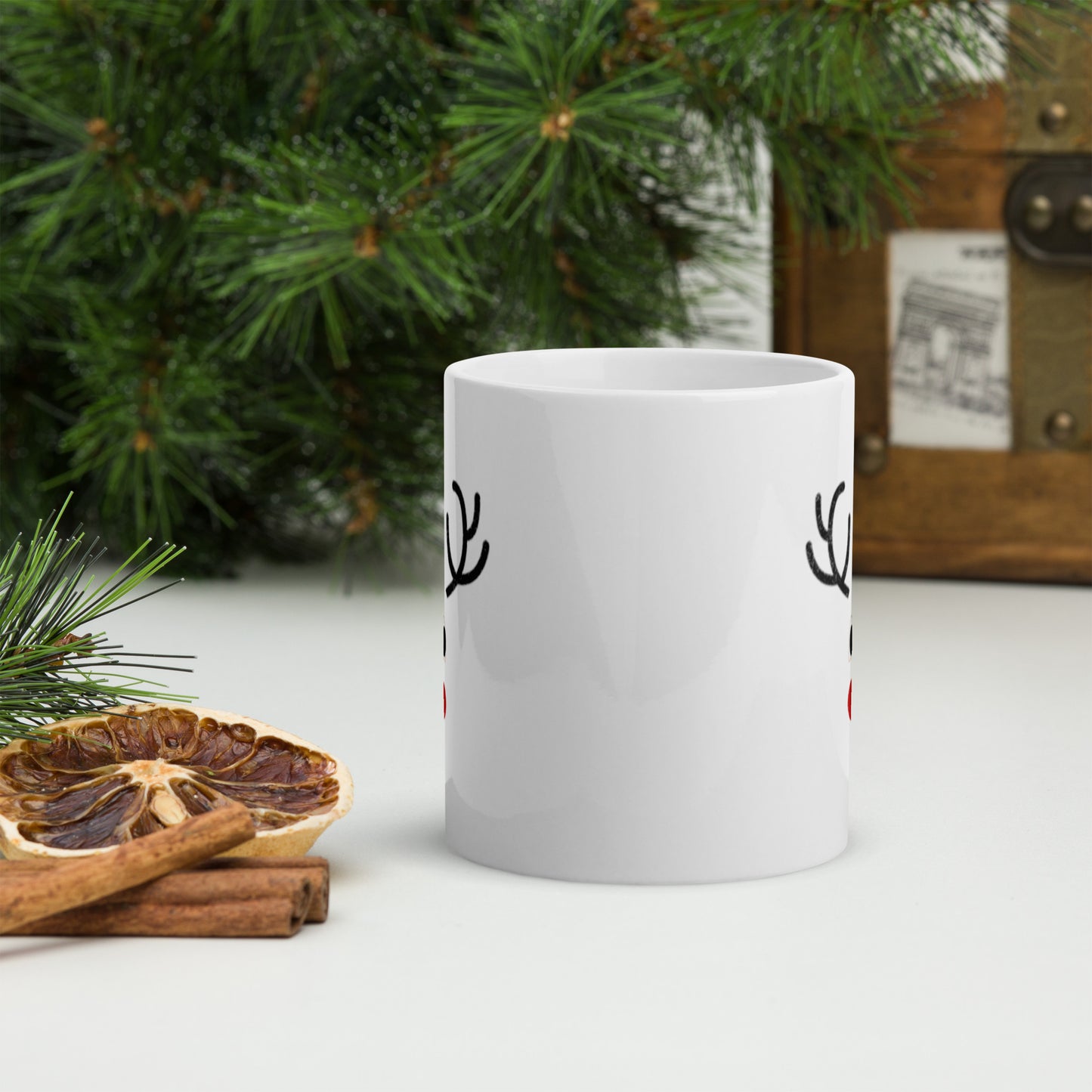 Reindeer - White glossy mug